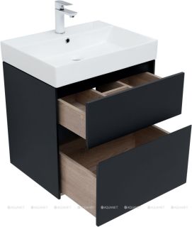 Тумба под раковину Aquanet Бруклин 310140 60 см антрацит матовый